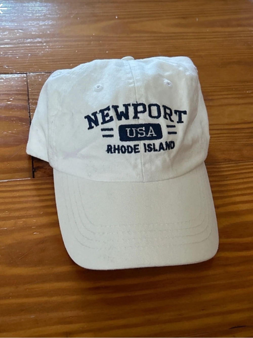 Newport USA Rhode Island Embroidered Baseball Cap - White